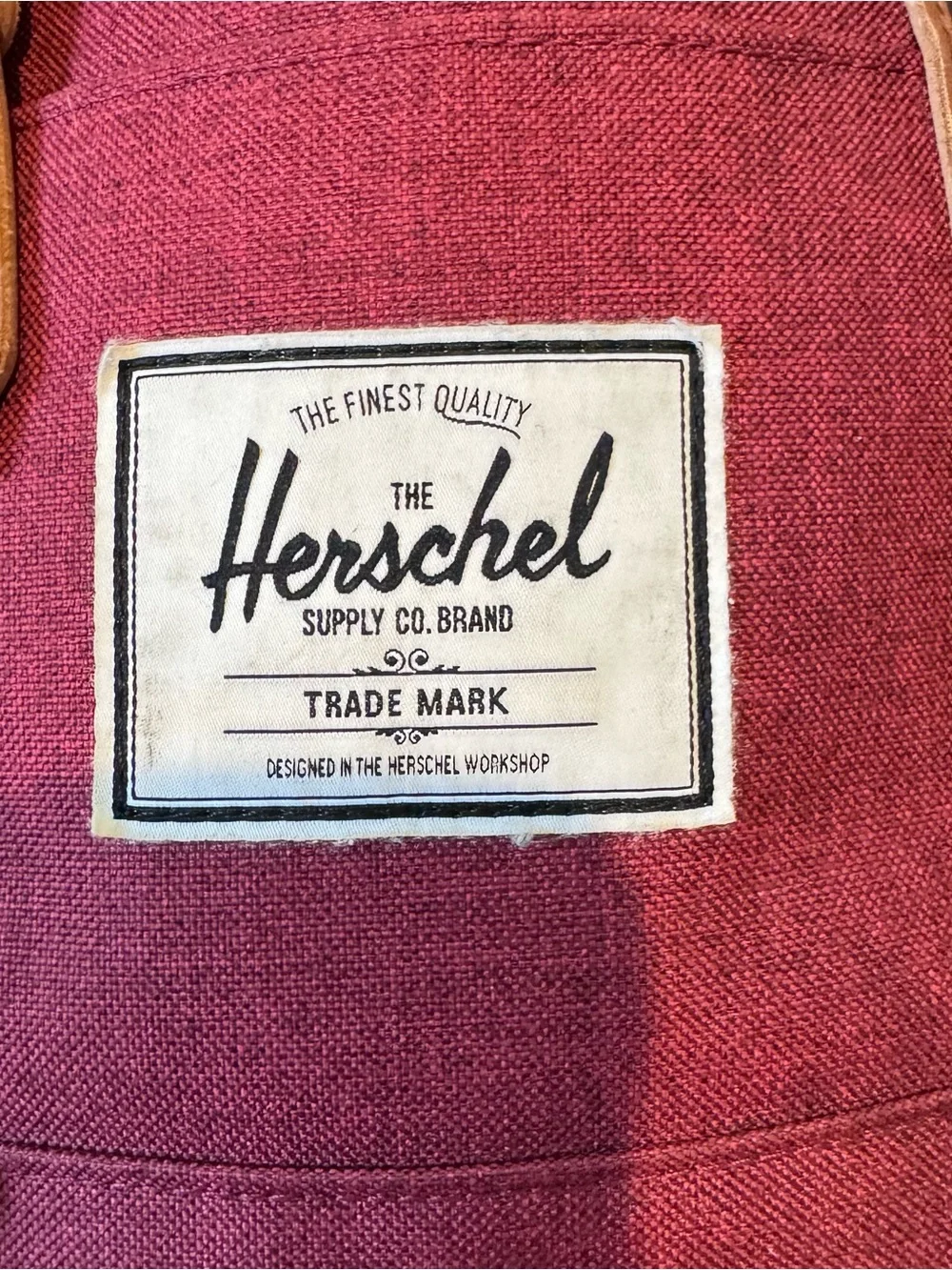 Herschel Supply Co. Retreat Backpack Laptop Bag Wine Red/Tan NWOT
